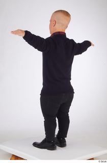 Jerome black jeans black oxford shoes blue sweatshirt casual dressed standing t poses whole body 0004.jpg